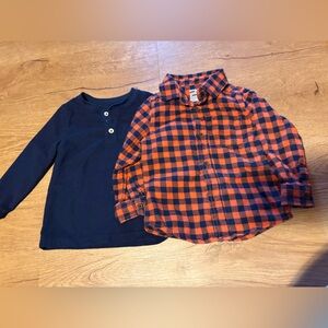 Cat and Jack 2T Boys Henley and Flannel